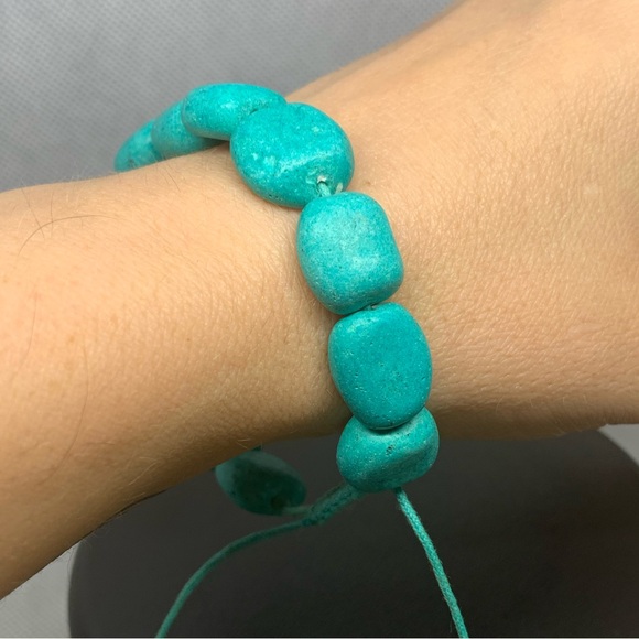 3/$10 Beautiful - Chunky Stones - Blue Adjustable Women’s Bracelet - Picture 4 of 8